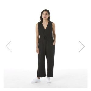 Ali Golden Slit Back Jumpsuit - Cream